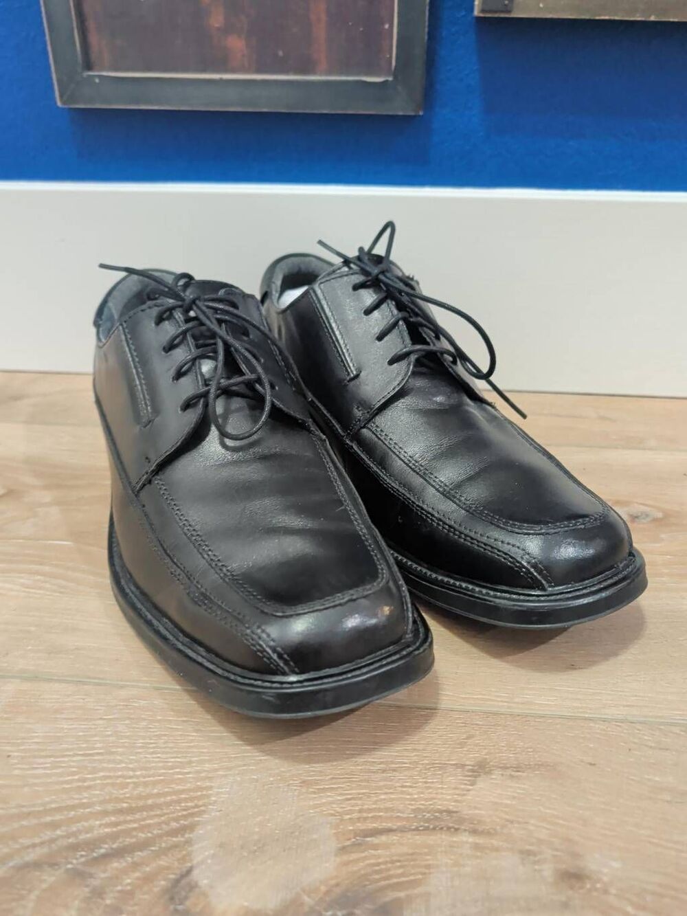 Dockers Perspective Mens 12 Black Leather Square Toe Oxford Dress Shoes Comfort
